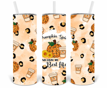 Load image into Gallery viewer, Pumpkin Spice Best Life 20oz Insulated Tall Tumbler with Straw