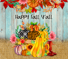 Load image into Gallery viewer, Happy Fall Y'all 20oz Insulated Tall Tumbler with Straw