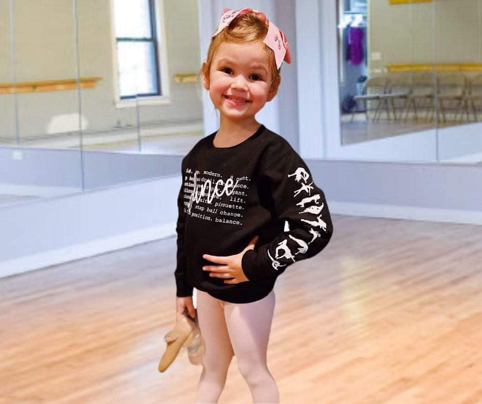 Dance Typography YOUTH Crewneck Sweatshirt