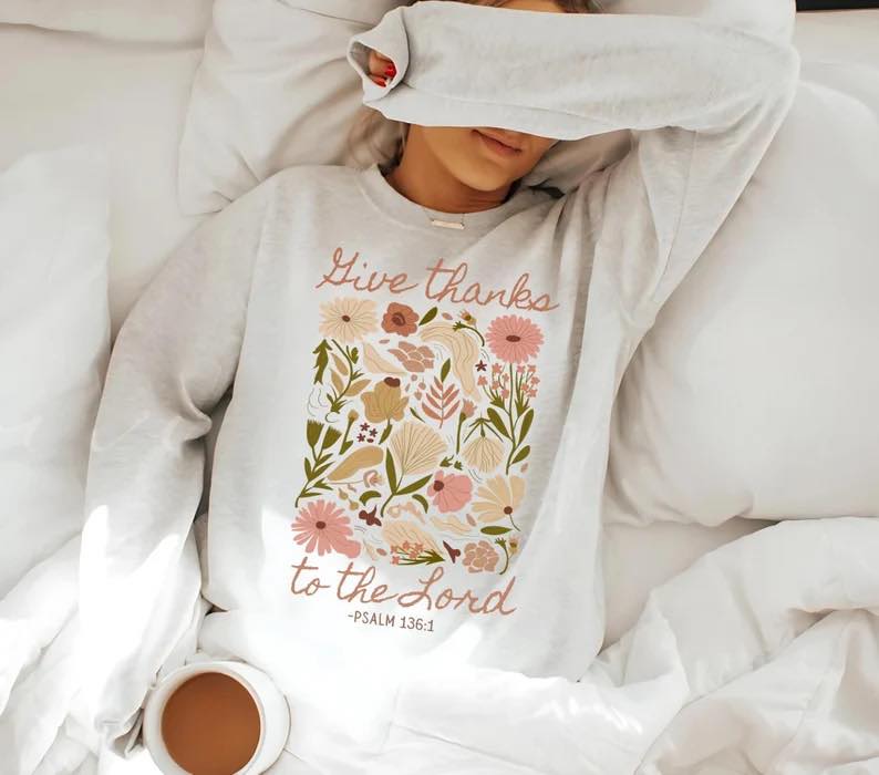 Give Thanks to the Lord Faith Crewneck Sweatshirt