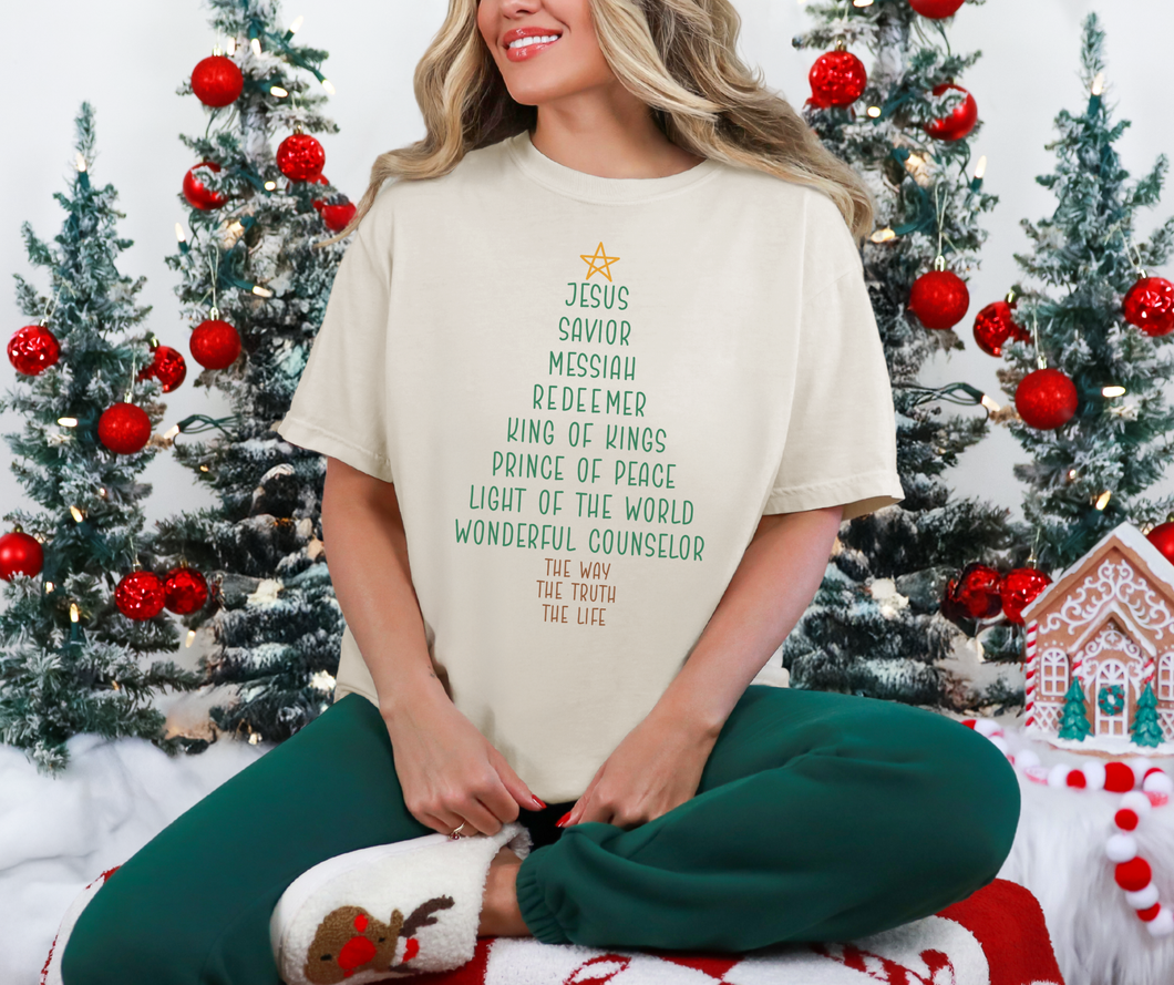 Jesus Names Tree Graphic Tee
