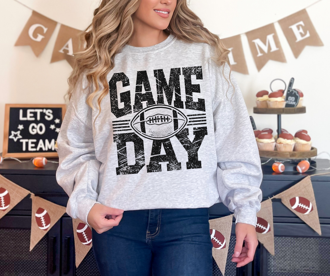Retro Game Day Football Crewneck Sweatshirt