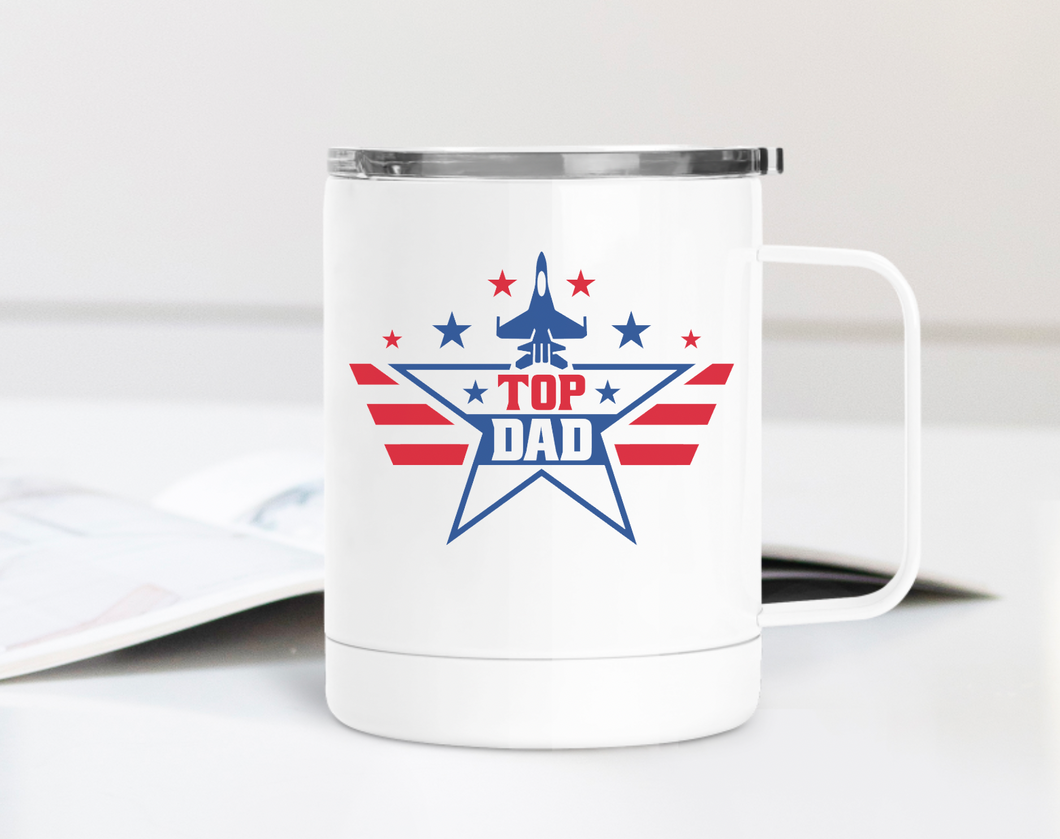 Top Dad 12oz Travel Mug
