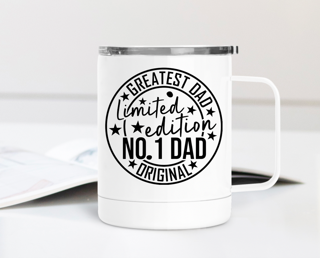Limited Edition No 1 Dad 12oz Travel Mug