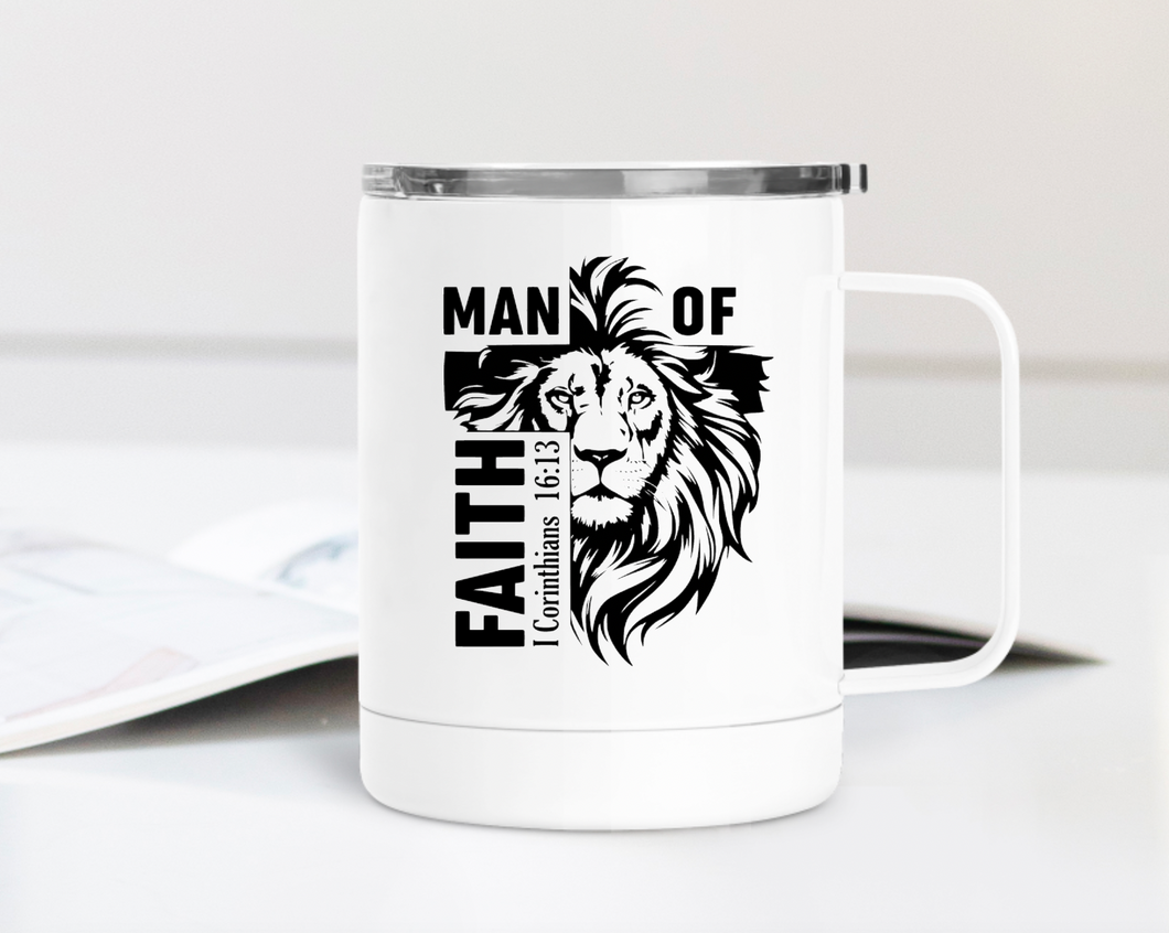 Man of Faith 12oz Travel Mug