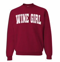 Load image into Gallery viewer, Two EEs Wine Girl Crewneck Sweatshirt

