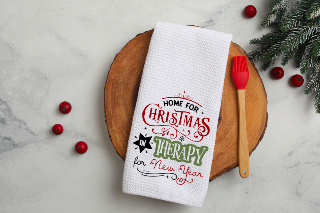 Home For Christmas, Therapy For New Years Waffle Weave 16