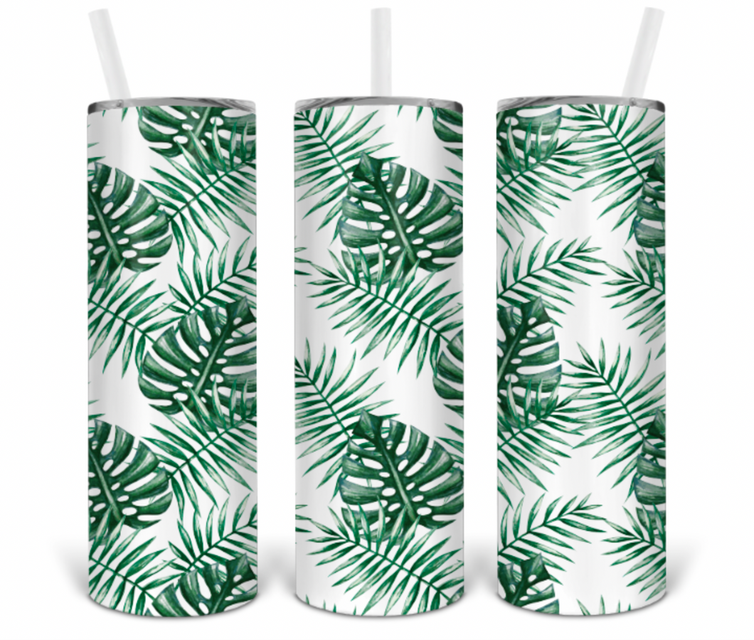 Palm Leaves 20oz Insulated Tall Tumbler with Straw