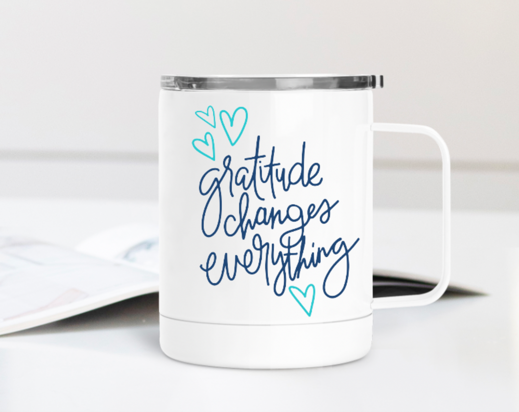 Gratitude Changes Everything 12oz Travel Mug