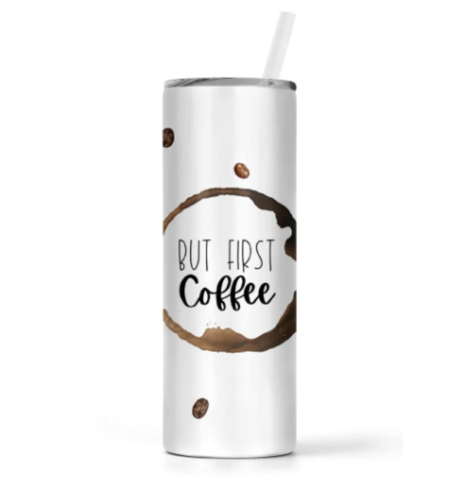 But First Coffee 20oz Insulated Tall Tumbler with Straw