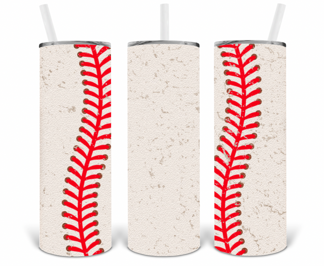 Baseball Laces 20oz Insulated Tall Tumbler with Straw