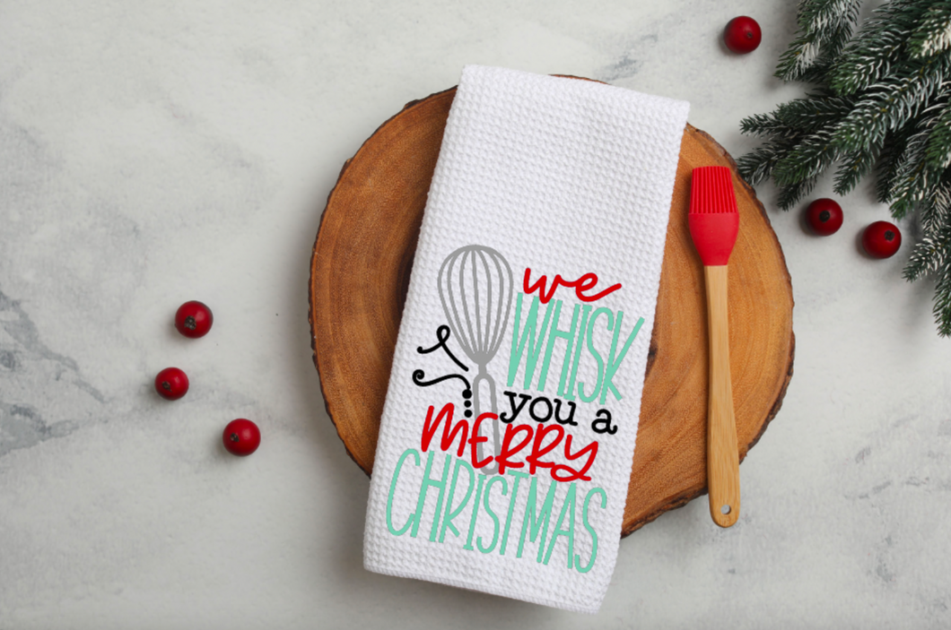 We Whisk You A Merry Christmas Waffle Weave 16
