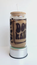 Load and play video in Gallery viewer, Dog Mama 16oz Glass Can Cup with Bamboo Lid
